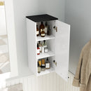 Pensile da Bagno Armadietto a 1 Anta con Ripiani 30x32x73 cm Bianco   