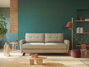 Divano Letto 3 Posti 208x97x96 cm in Tessuto Verde