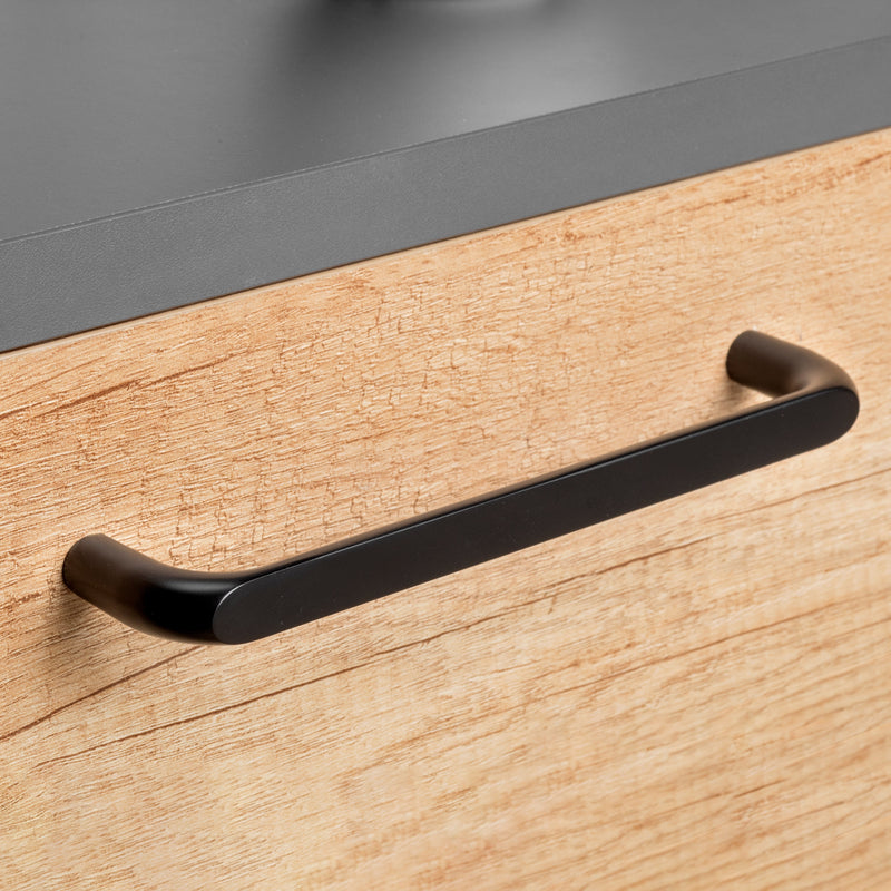 Set 20 Maniglie per Mobili 160 mm in Zama Emuca Zagreb Nero