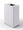 Pattumiera a 1 Scomparto da 45 L 44x28x63 cm con Contenitore Interno in Acciaio Verniciato Bianco