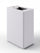 Pattumiera a 1 Scomparto da 45 L 44x28x63 cm con Contenitore Interno in Acciaio Verniciato Bianco