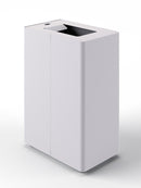 Pattumiera a 1 Scomparto da 45 L 44x28x63 cm con Contenitore Interno in Acciaio Verniciato Bianco 
