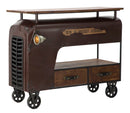 Console Old Style 111x60x89 cm Legno di Abete e in Ferro Marrone