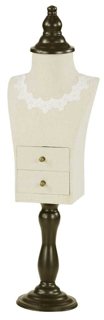 acquista Boîte à bijoux mannequin avec tiroirs 18x13,5xh59 cm