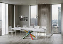 Tavolo Allungabile 200-460x90x77 cm Volantis Bianco Frassino Telaio 4B 