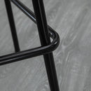 Set 4 Sgabelli Alti con Poggiapiedi 40x45,5x94 cm in Poliestere Vellutato Verde e Nero