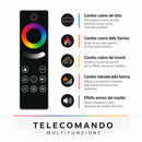 Camino Elettrico da Incasso a Parete Frontale 150x18x46 cm Detroit LED RGB e APP  