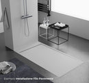 Piatto Doccia in Pietra Bonussi Kamet Grigio Chiaro 70x100 cm Seconda Scelta