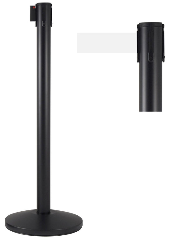 prezzo Tringle à Rideau 3 mètres en Métal Noir Mat Ø36x101 cm Ruban Blanc