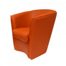 Poltrona Adda 75x66x76 cm in Similpelle arancio