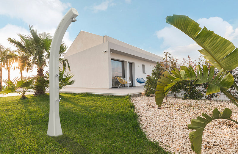 Doccia Solare da Giardino 35L Miscelatore e Lavapiedi Arkema Happy XL Viola