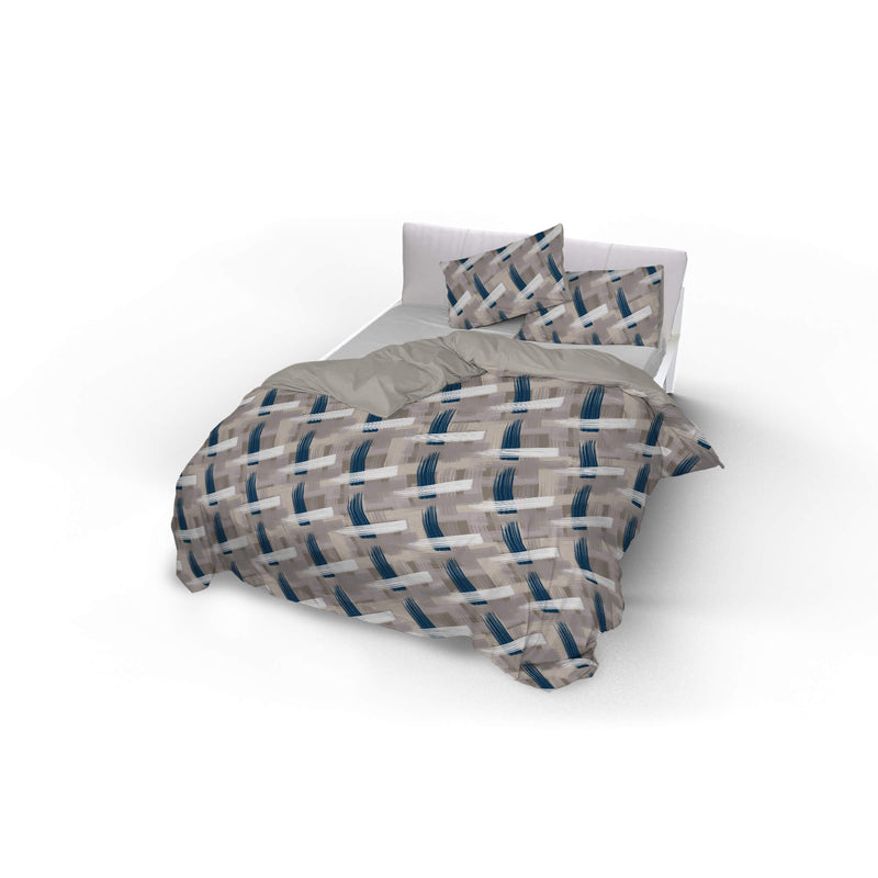 Copripiumino con stampa sul Sacco e Federe Doubleface Pennellate