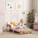 Letto per Bambini 3+ Anni 143x77x60 cm con Bordi e Sponde Rialzati in MDF Rosa  