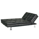 Divano Letto Prontoletto Bologna Rivestimento in Similpelle Nero