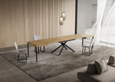 Tavolo Allungabile 140-400x90x74 cm Niket Quercia Natura Gambe Antracite