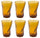 Coffret 6 Verres Froissés 34 cl Ø8 cm en Verre Pressé Ambré Kaleidos