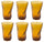 Coffret 6 Verres Froissés 34 cl Ø8 cm en Verre Pressé Ambré Kaleidos