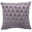 Set 2 Cuscini Decorativi 43x43x6 cm in Poliestere VdE Tivoli 1996 Triangoli Grigio