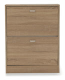 Scarpiera 2 Scomparti in MDF 63x24x80 cm Soriani Rovere