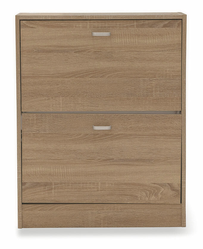 Scarpiera 2 Scomparti in MDF 63x24x80 cm Soriani Rovere