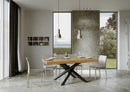 Tavolo Allungabile 200-460x90x77 cm Volantis Premium Quercia Natura Telaio Antracite 