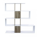 Libreria Adrianne 145x29x145 h cm in Truciolare bilaminato Bianco