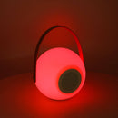 Lampada 12 Led Multicolor Ø20x20 cm Bluethoot in Polietilene Bianca