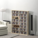 Mobile Libreria Porta CD 106,5x24x126,3 cm a 16 Ripiani dal Design Moderno in Legno Naturale      