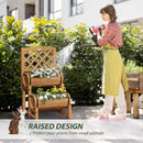 Fioriera da Giardino a Mezza Botte 45x45x180 cm  in Legno d'Abete Naturale