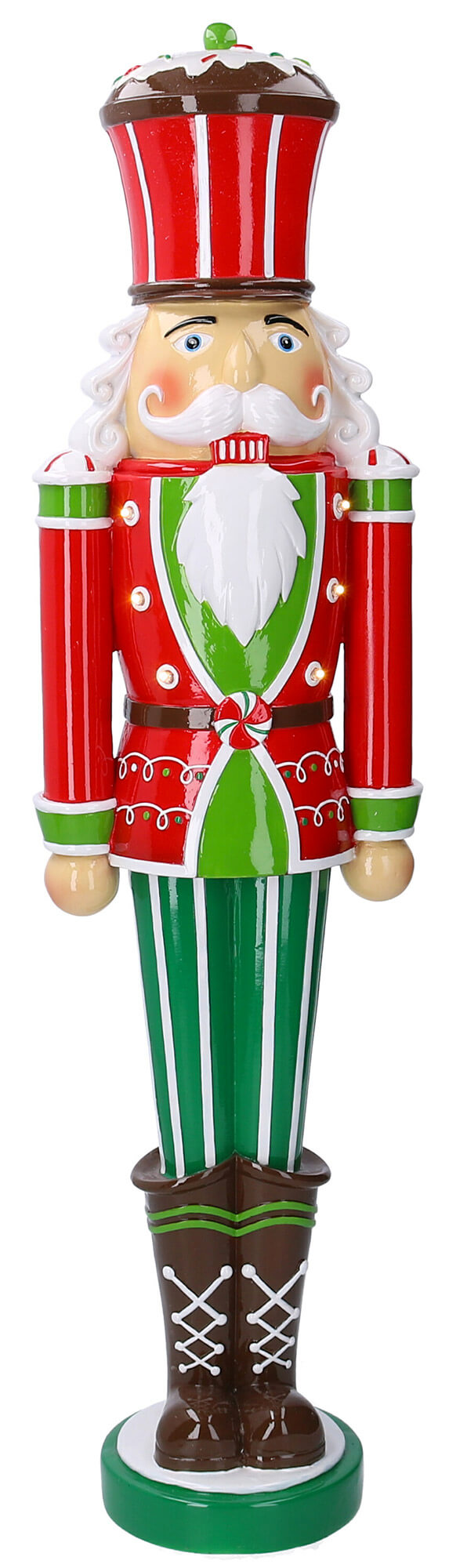 Casse-Noisette Soldat en Résine 18x13xh69 cm avec Décoration LED Adami Rouge prezzo