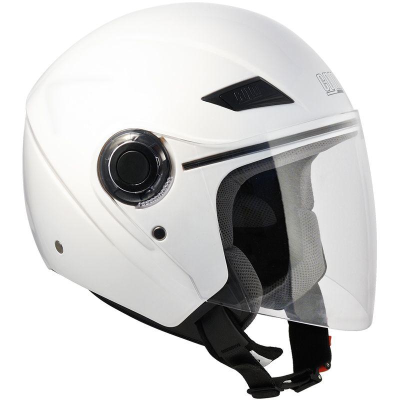 Casco Jet per Scooter Visiera Lunga CGM Caribe 131A Bianco 