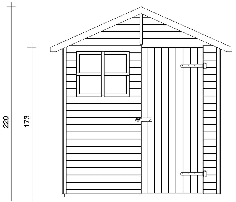 Casette Box da Giardino in Legno Porta Utensili 180x135x220 cm con Porta e Finestra Ecla Grigia