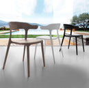 Set 4 Sedie Impilabili 50x75,5x52 cm in Polipropilene New America Tortora