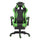 Chaise de jeu avec repose-pieds en similicuir vert