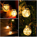 Set 2 Lanterne Decorative per Esterni con Pannello Solare Luce Calda