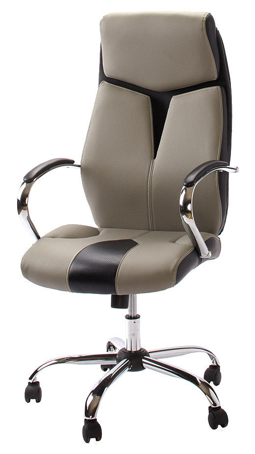 prezzo Chaise de bureau présidentielle en similicuir noir et beige Motti Ottawa