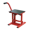 Cavalletto Solleva Moto Altezza Regolabile in Acciaio Rosso 28x34x30-40 cm 