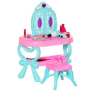 Specchiera Giocattolo per Bambini  49,5x23x66 cm Tavolo per Trucco Blu e Rosa