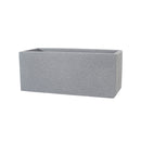 Vaso Rettangolare Indoor e Outdoor Tera Schio Cassa Smoke 100x40 cm in Plastica Grigio 