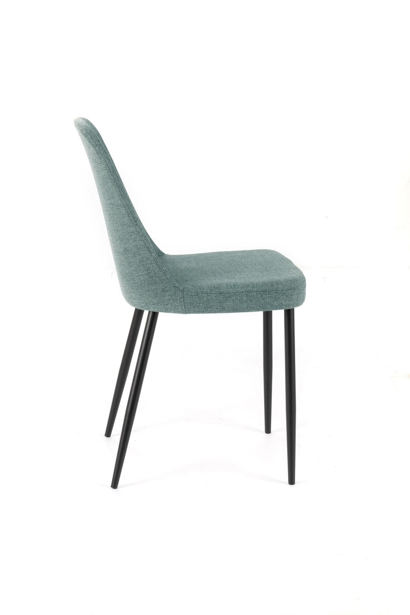 Set 4 Sedie 55x46xH85 cm in Tessuto Tamara Acquamarina
