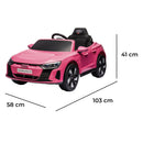 Macchina Elettrica per Bambini 12V Licenza Ufficiale Audi RS E-Tron GT con Telecomando Rosa