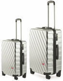 Set 2 Valigie Trolley Rigide in Policarbonato 4 Ruote TSA Soriani Silver