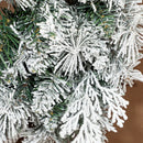 Ghirlanda Natalizia Innevata 60 cm con 35 LED Timer e Pigne Decorative per Interno      