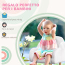 Poltrona per Bambini in Stile Scandinavo 46x51x55 cm Braccioli a Nuvola in Tessuto Bianco  