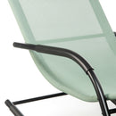 Sedia Sdraio a Dondolo da Giardino Rocking Sky 147,5x62x89 cm in Textilene Verde      