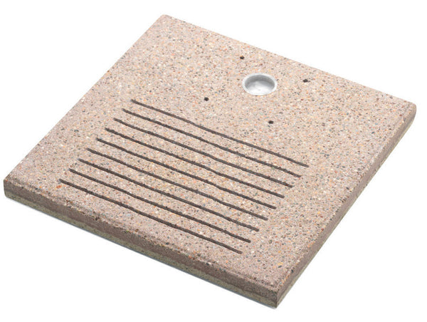 prezzo Base Carrée 40x40x4 cm pour Fontaines avec Grande Virole en Ciment Belfer 42/BSE/7.T Tortora