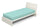 Drap de dessous avec coins et élastique couleur unie vert aqua