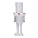 Soldatino Schiaccianoci in metallo bianco cm 15x12xh39