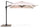 Parasol de Jardin Décentralisé 3x3m en Aluminium et Polyester vers Ecru