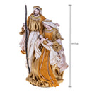 Statuina Natalizia Natività con Base 47 cm in Resina Sabbia Oro